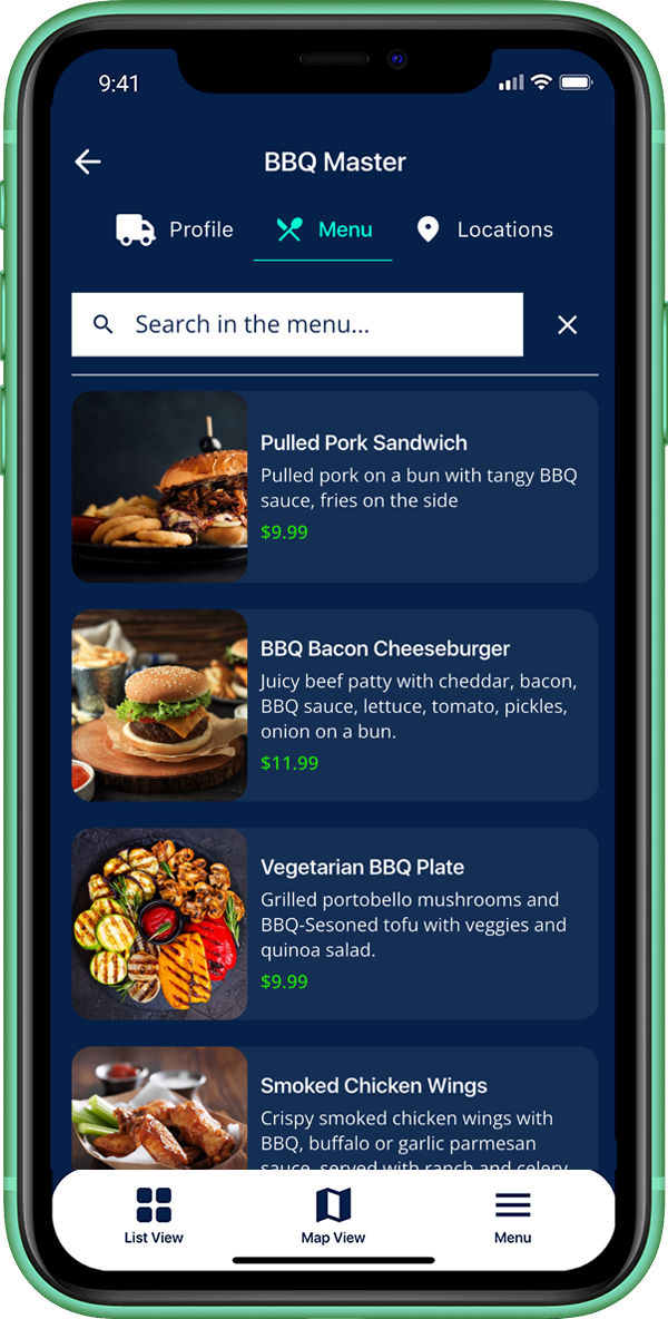 Menus - Food Truck